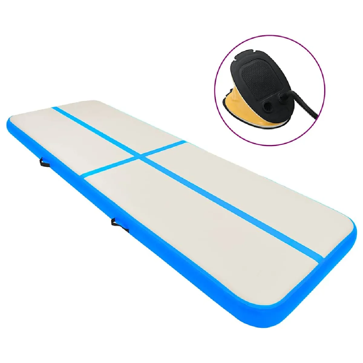 VIDAXL  Tapis de Gym 400x100x20 cm Bleu