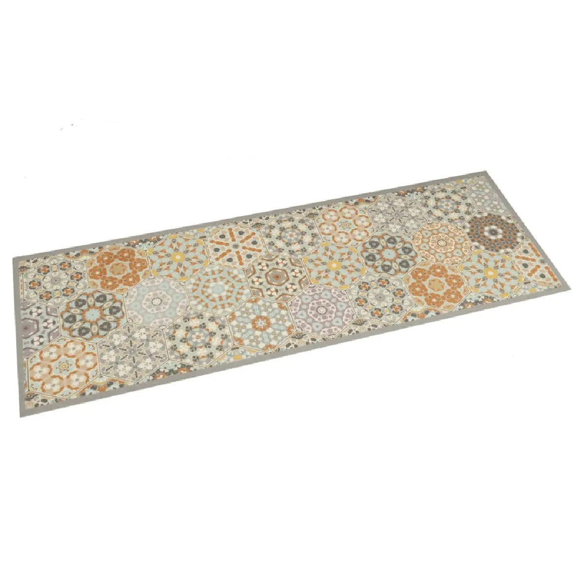 Vidaxl Tapis De Cuisine Lavable Impression Pastel Hexagonale, Paillasson Antidérapant, Tapis De Sol, Tapis Devant Evier, 4005629 - Image 2