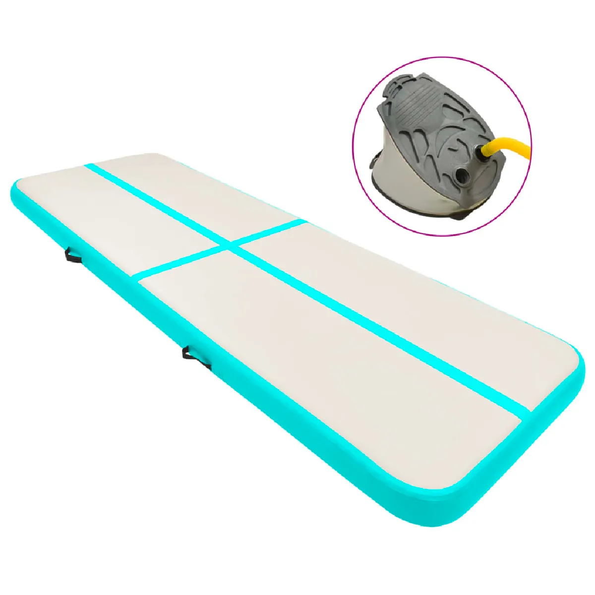 VIDAXL  Tapis de Gymnastique Gonflable - 300x100x20 cm Vert