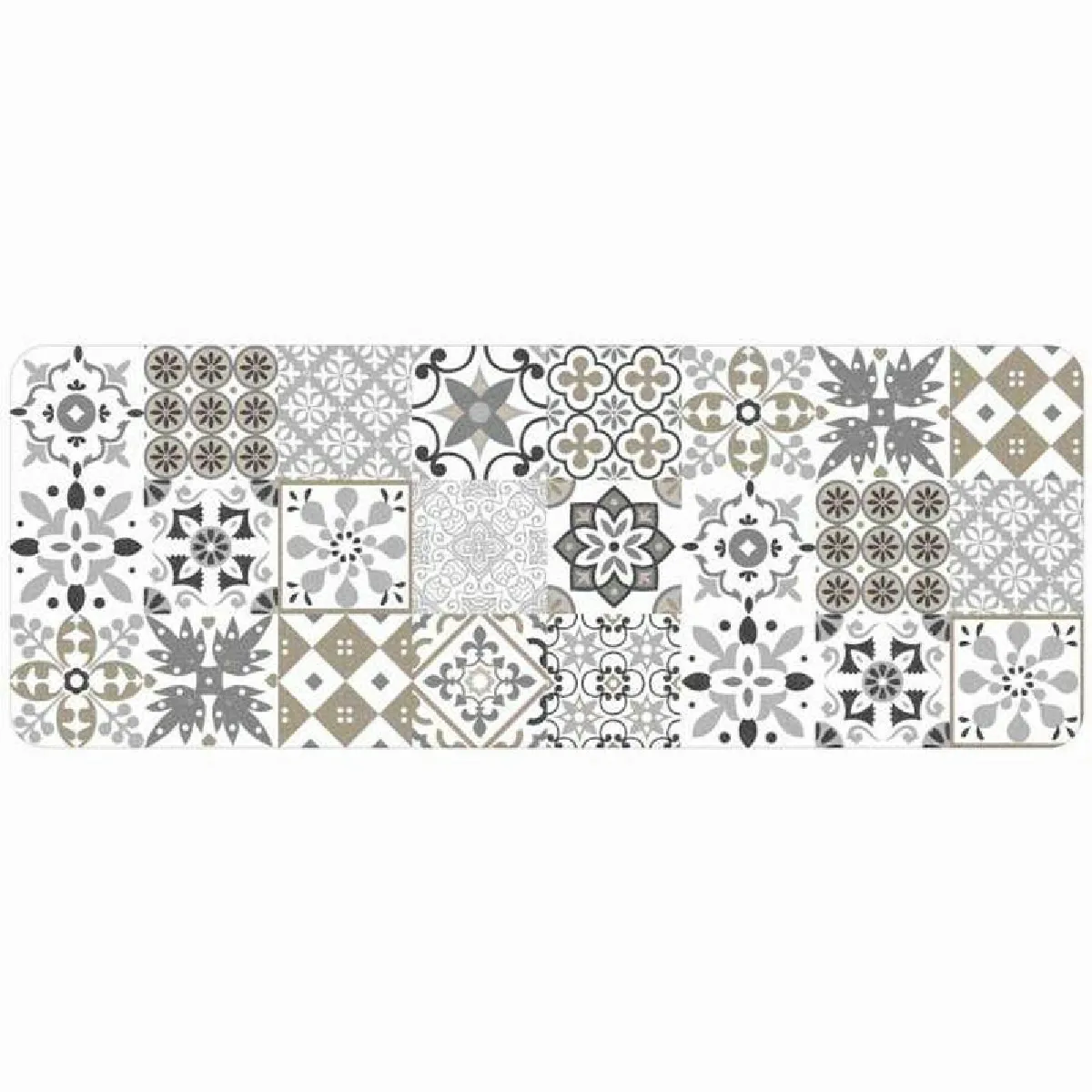 Tapis Déco Tapis Deco Rectangle 45 X 120 Cm Mousse Imprimee Salou Naturel Douceur D'intérieur - Image 3