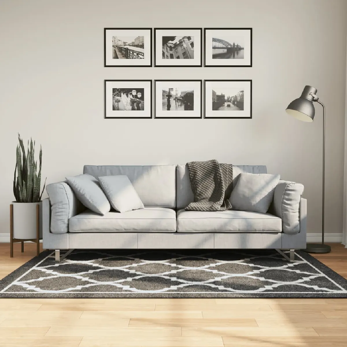 Vidaxl Noir/Blanc Et 120X180 Cm