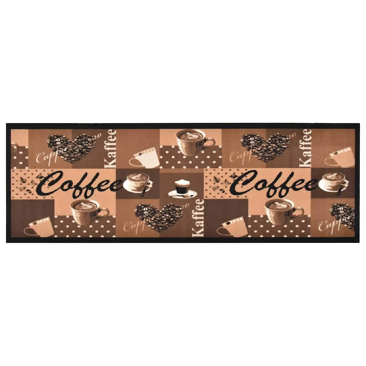 Non Communiqué Multicolore Vidaxl Keukenmat Wasbaar Coffee 60X300 Cm Bruin315972 - Image 3