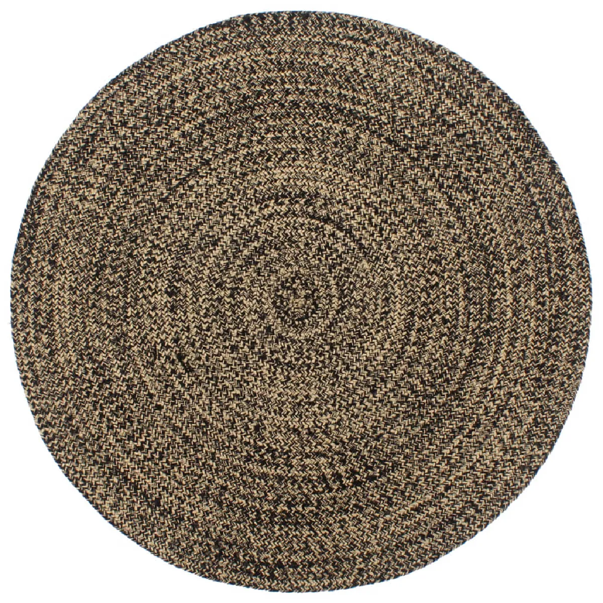 Non Communiqué Noir Et Marron Tapis Fait À La Main Jute 210 Cm - Image 3