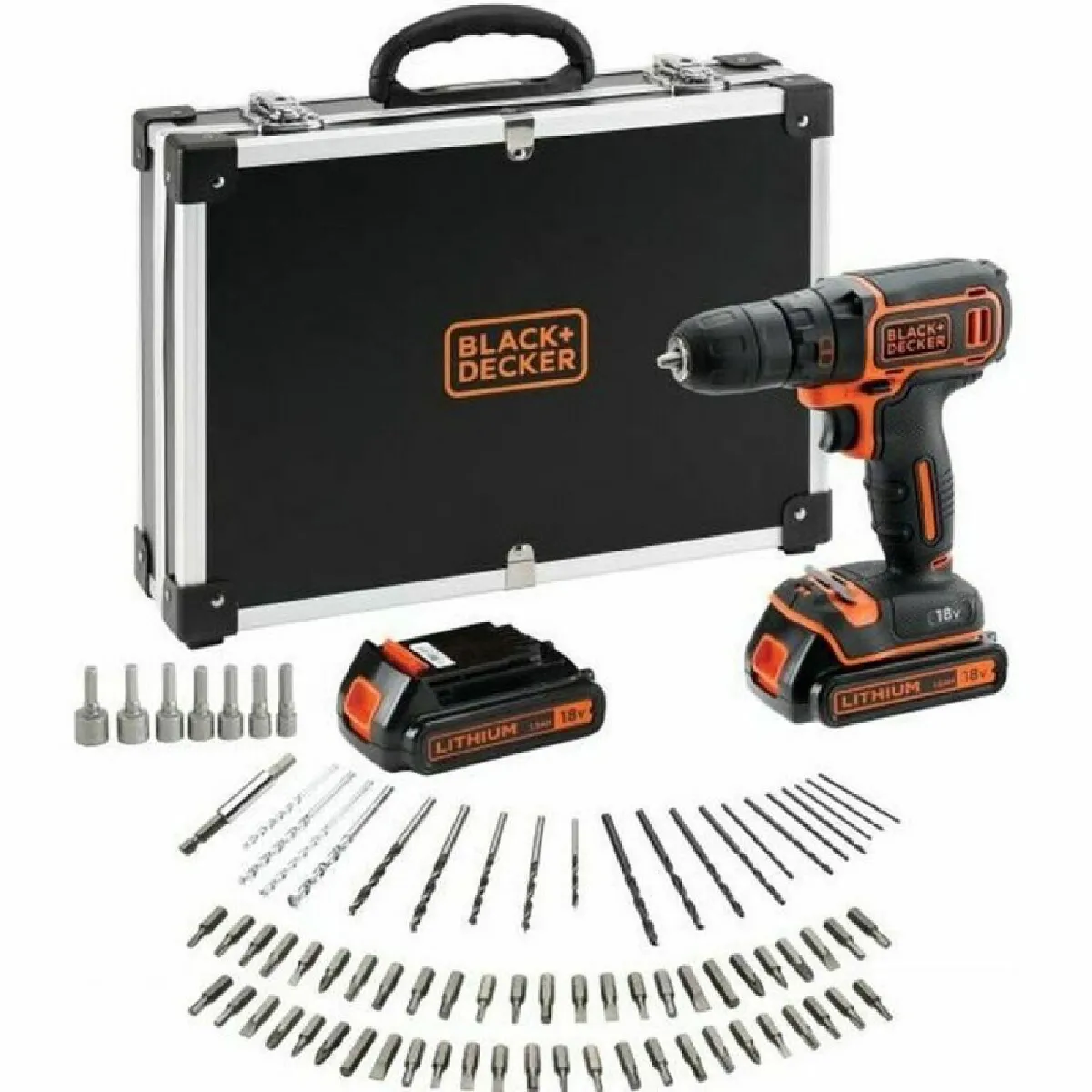 Perceuse-visseuse sans fil Black & Decker BDCDC18BAFC 18V avec 2 batteries 1.5 Ah - Image 2