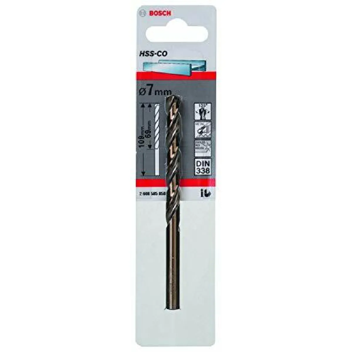 Bosch foret métal hélicoïdal HSS-Co - 7 mm