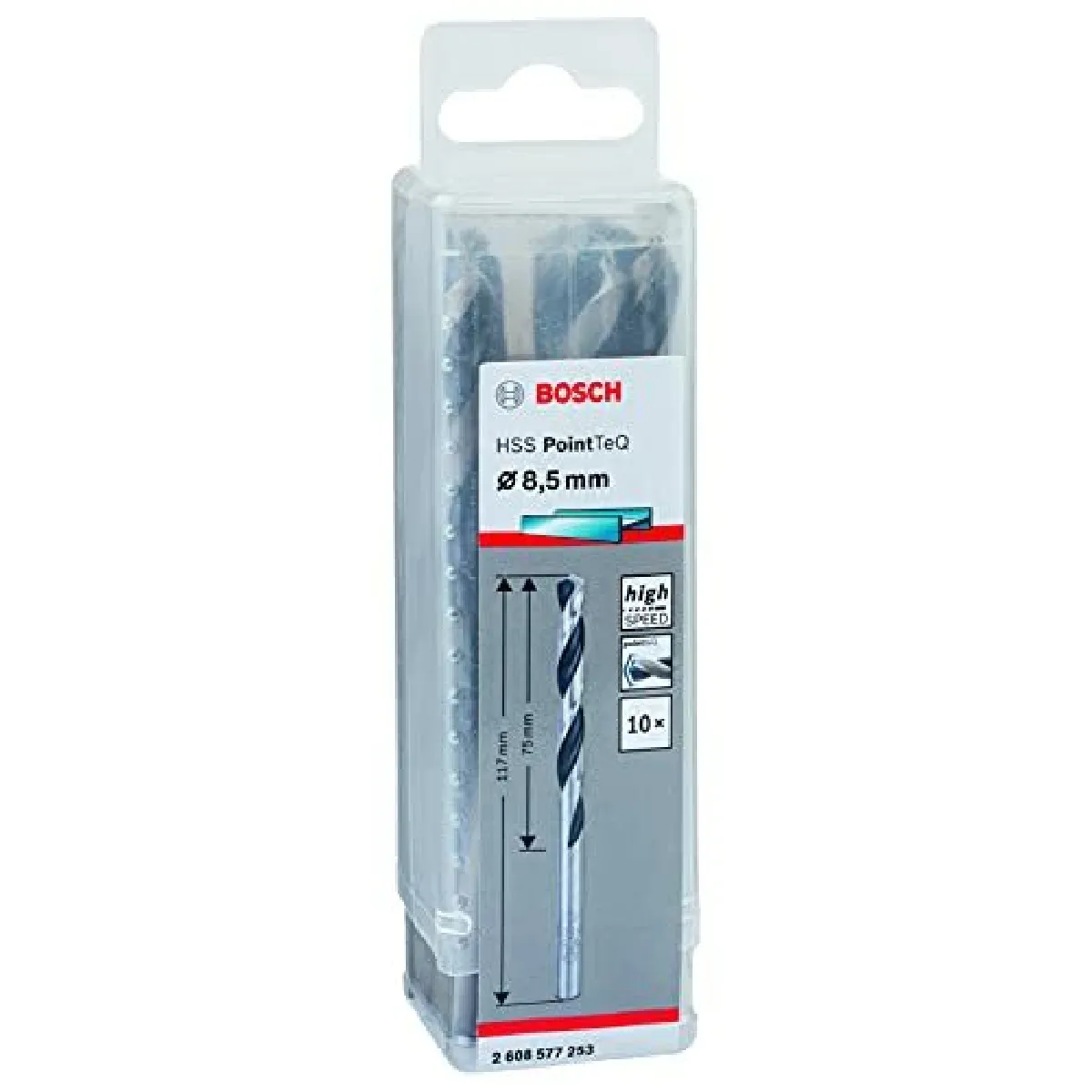 Bosch Foret hélicoïdal HSS PointTeQ 8 5 mm pack de 10 2608577253 - vue 2