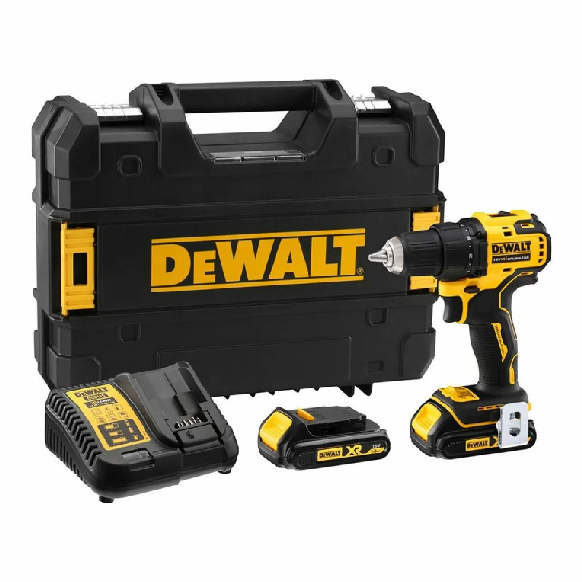 Dewalt Perceuse visseuse à batterie 18V 2x1 5 Ah Li Ion avec mallette de transport DCD708S2T - vue 2