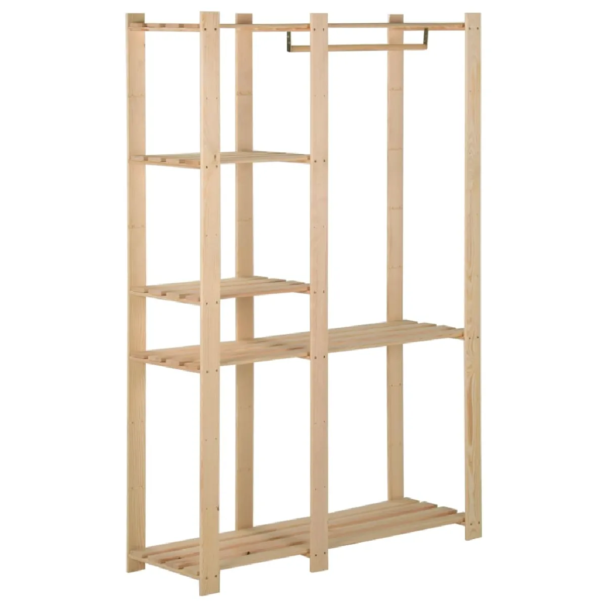 vidaXL Porte-manteau Bois de pin massif
