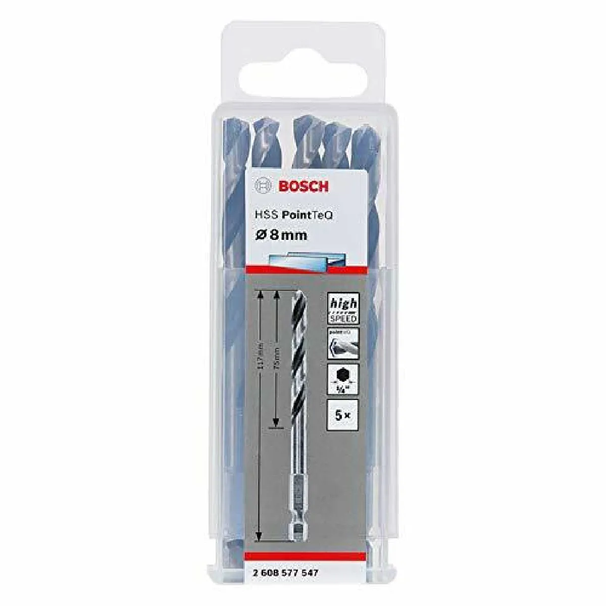 Bosch Foret hélicoïdal HSS PointTeQ Hex - vue 2