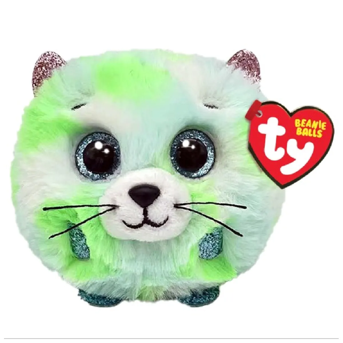 Ty Vert/Clair Peluche Puffies Evie Le Chat