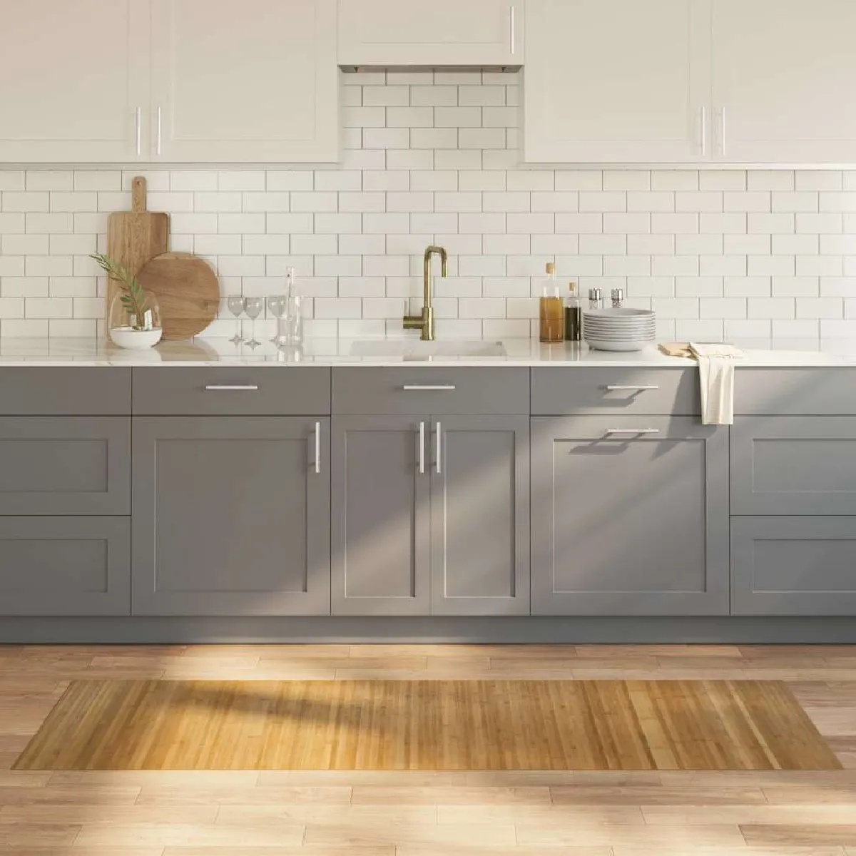 VidaXL Tapis rectangulaire Bambou - vue 5