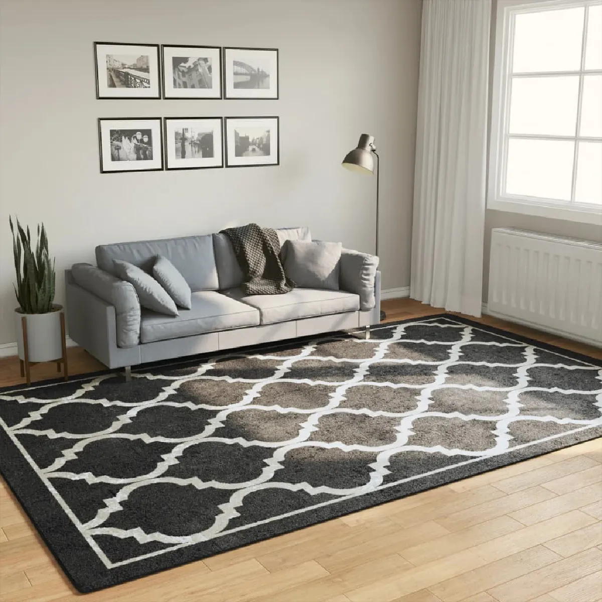 vidaXL - Tapis - 190x300 cm - Noir et Blanc - Image 3