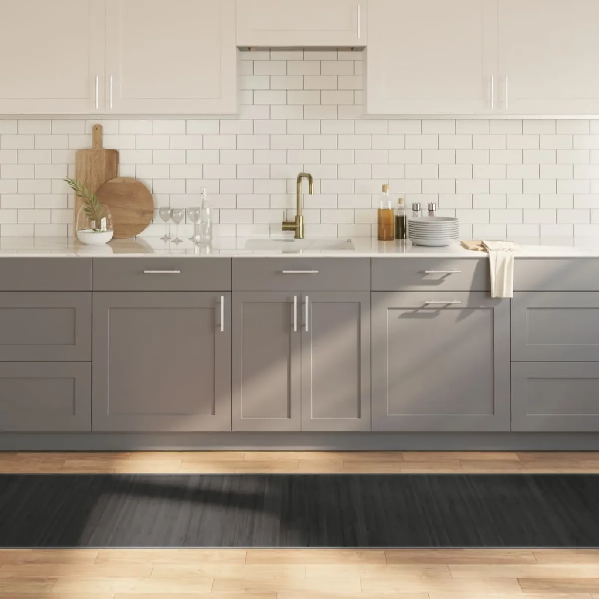 vidaXL Tapis rectangulaire bambou 70x300 cm - vue 2