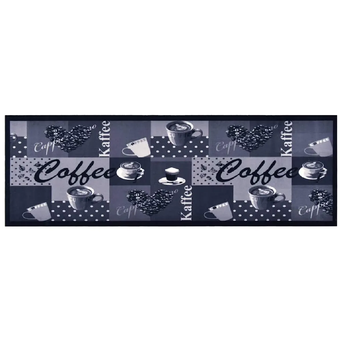 Non Communiqué Bleu Vidaxl Keukenmat Wasbaar Coffee 45X150 Cm Blauw315967 - Image 3