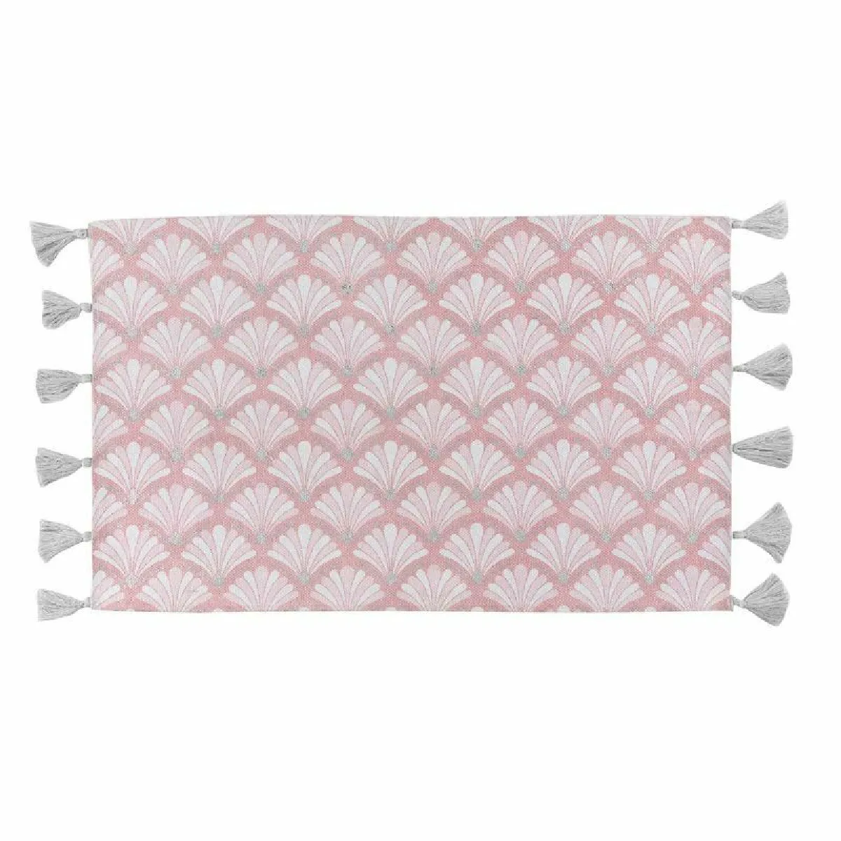 Generique Rose Tapis Déco À Pompons "Art Chic" 50X80cm - Image 2