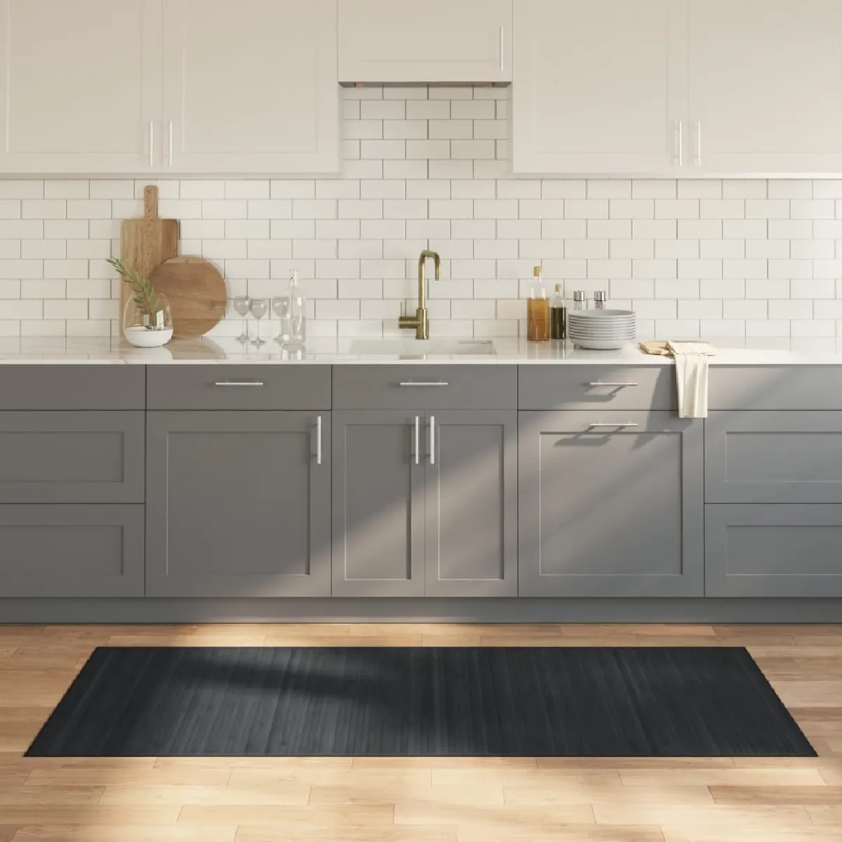 VidaXL Tapis rectangulaire Bambou - vue 2