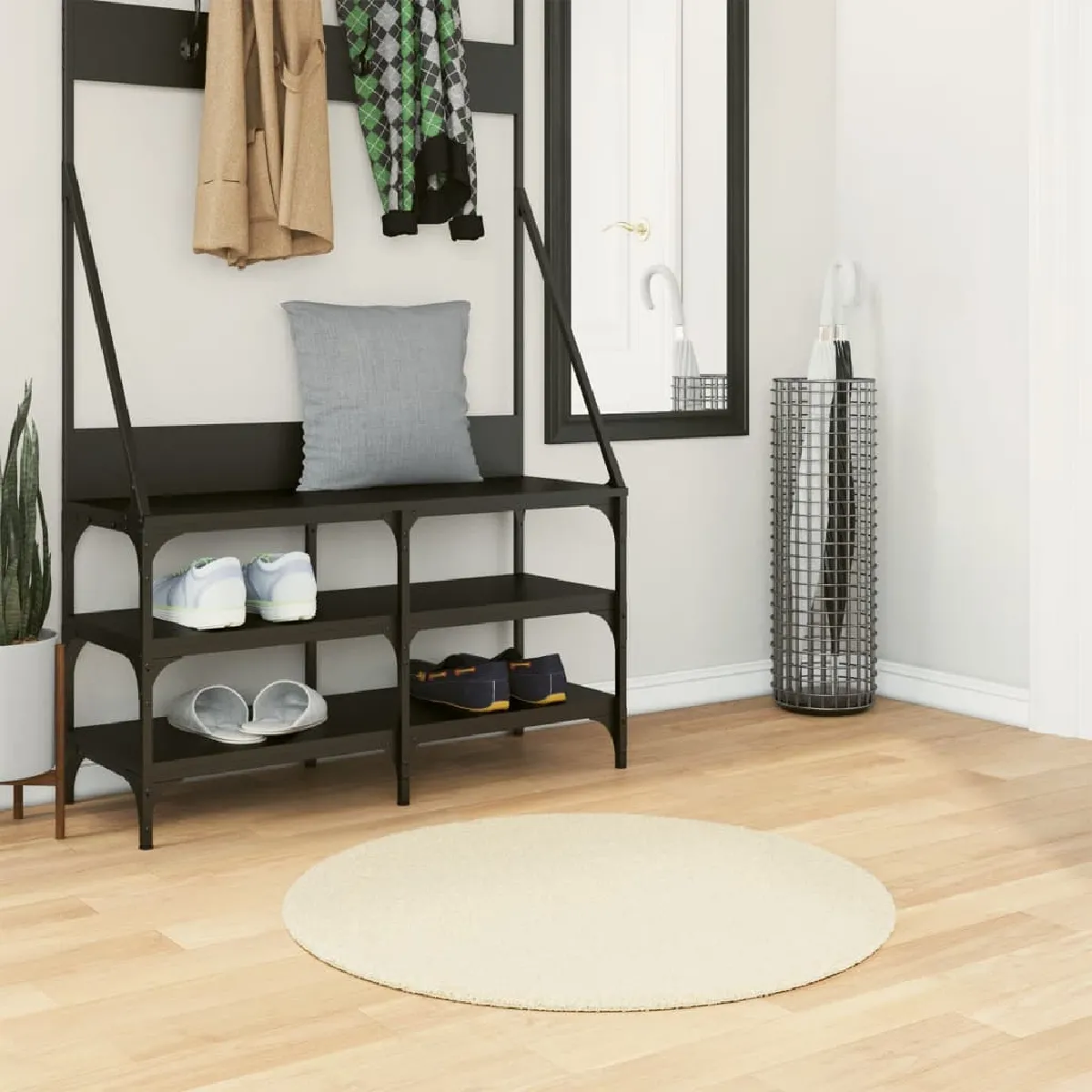 vidaXL Tapis HUARTE Crème - vue 5