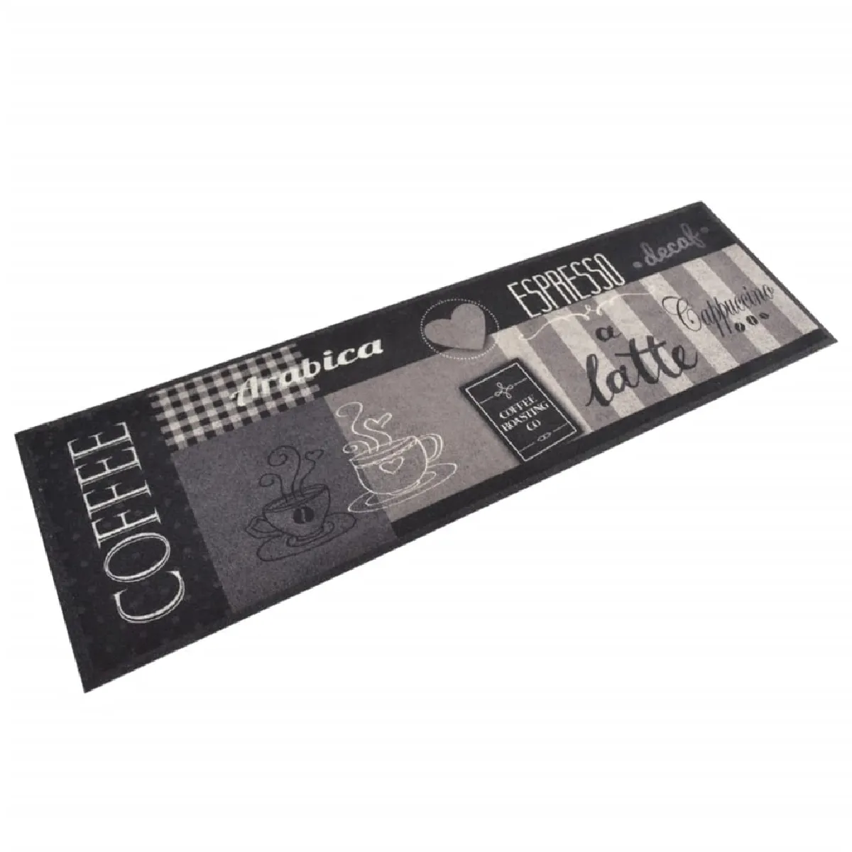 VIDAXL - Tapis de cuisine - 45x150 cm - Noir - Image 2