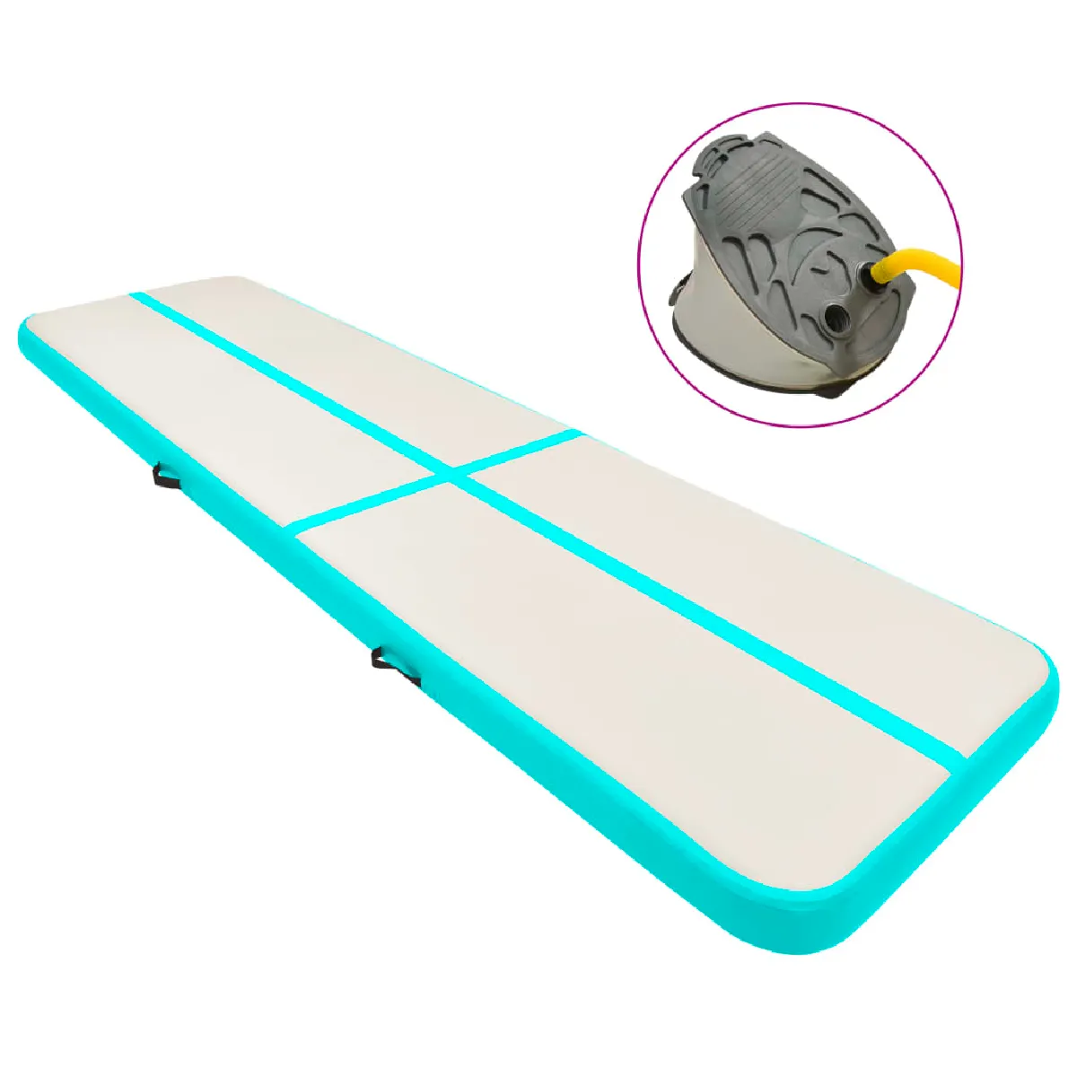 VIDAXL  TAPIS GONFLABLE DE GYM - Vert
