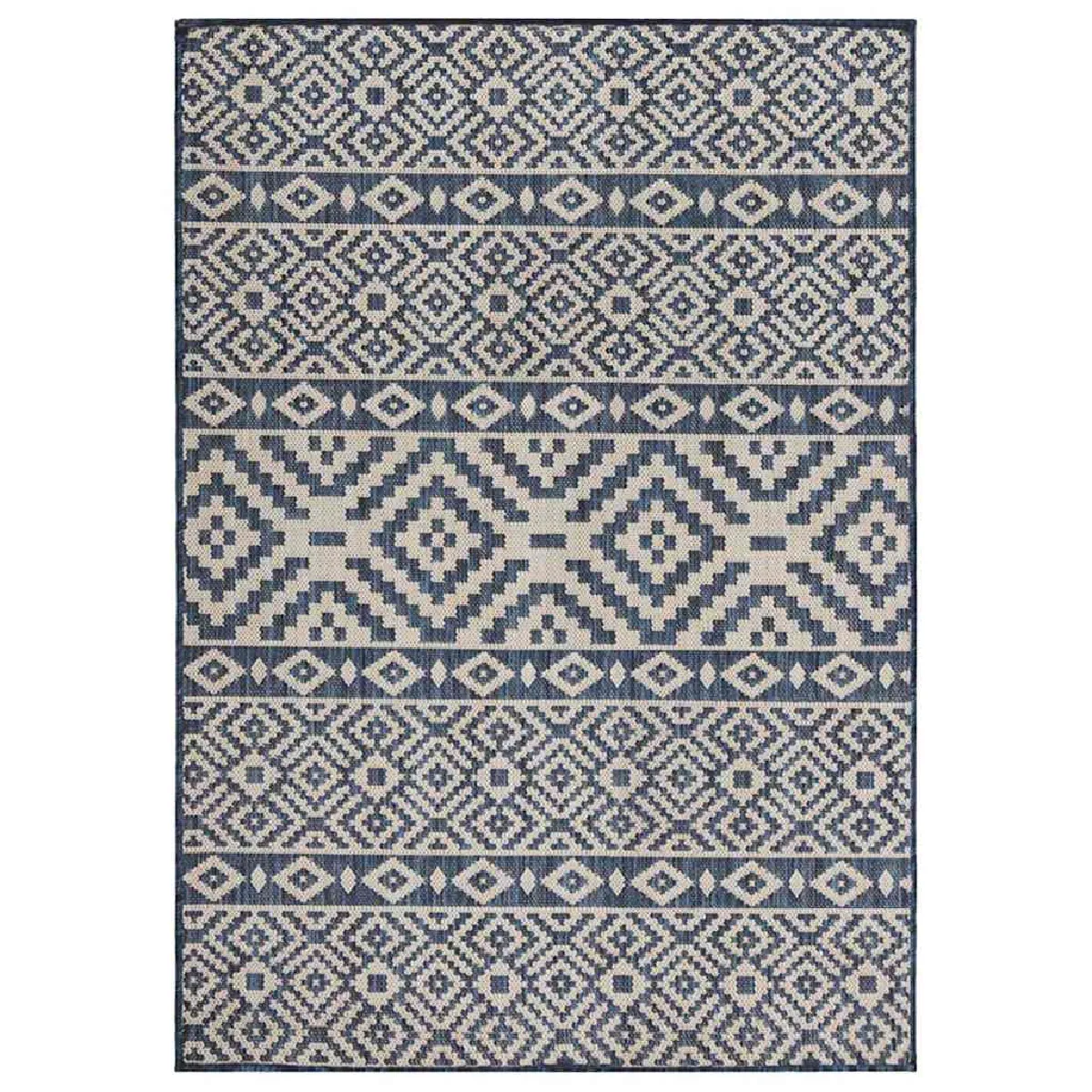 Non Communiqué Bleu Vidaxl Buitenkleed Met Patroon Platgeweven 200X280 Cm Blauw340840 - Image 3