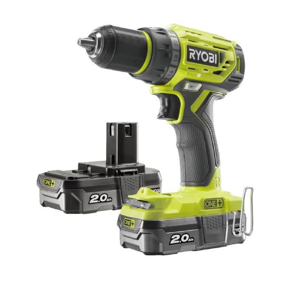 RYOBI R18DD7 Perceuse percussion BRUSHLESS 18V 85Nm 2 x 2Ah - vue 2