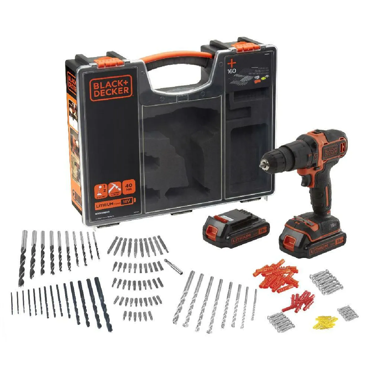 & Decker BDCHD18BOA QW Perceuse Visseuse - vue 2