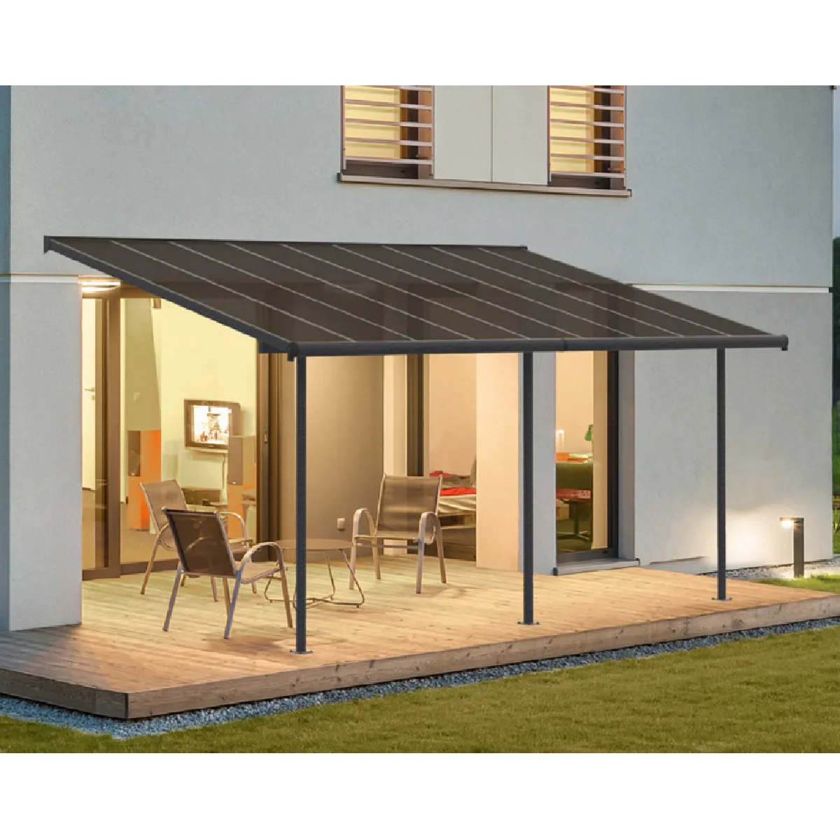 Palram Pergola adossée aluminium - vue 6
