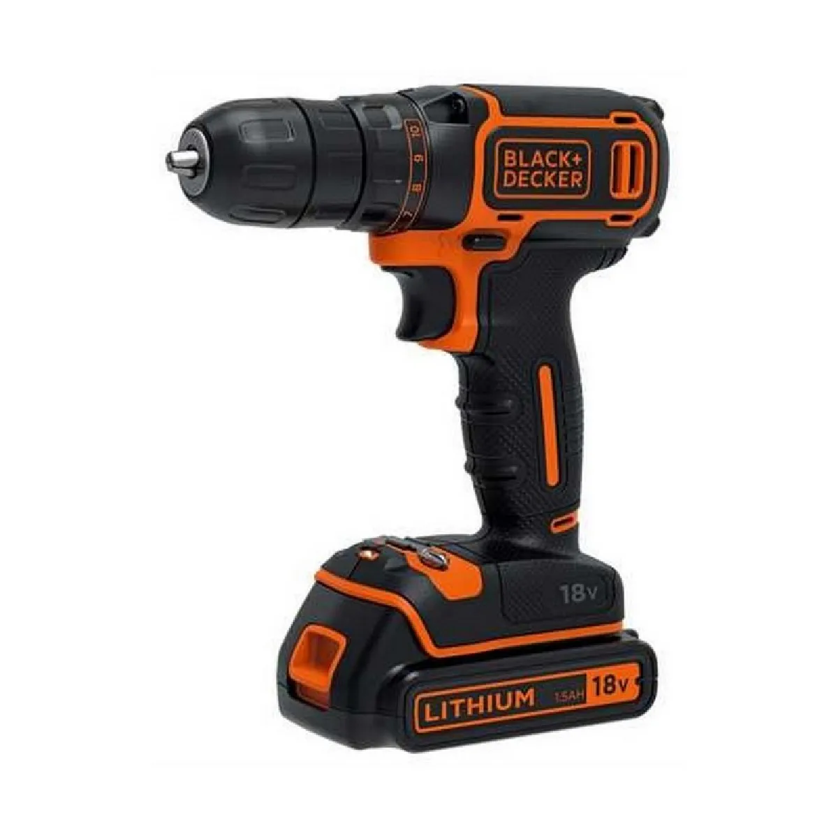 Perceuse-Visseuse Black & Decker BDCDC18 – 18V Li-Ion 1.5Ah Avec Coffret