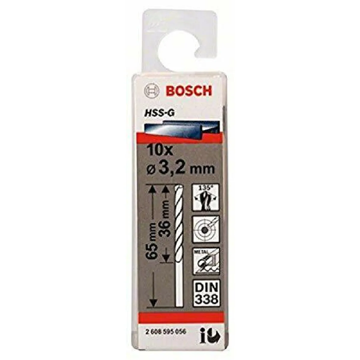 Bosch Foret à métaux HSS G 3 2 mm
