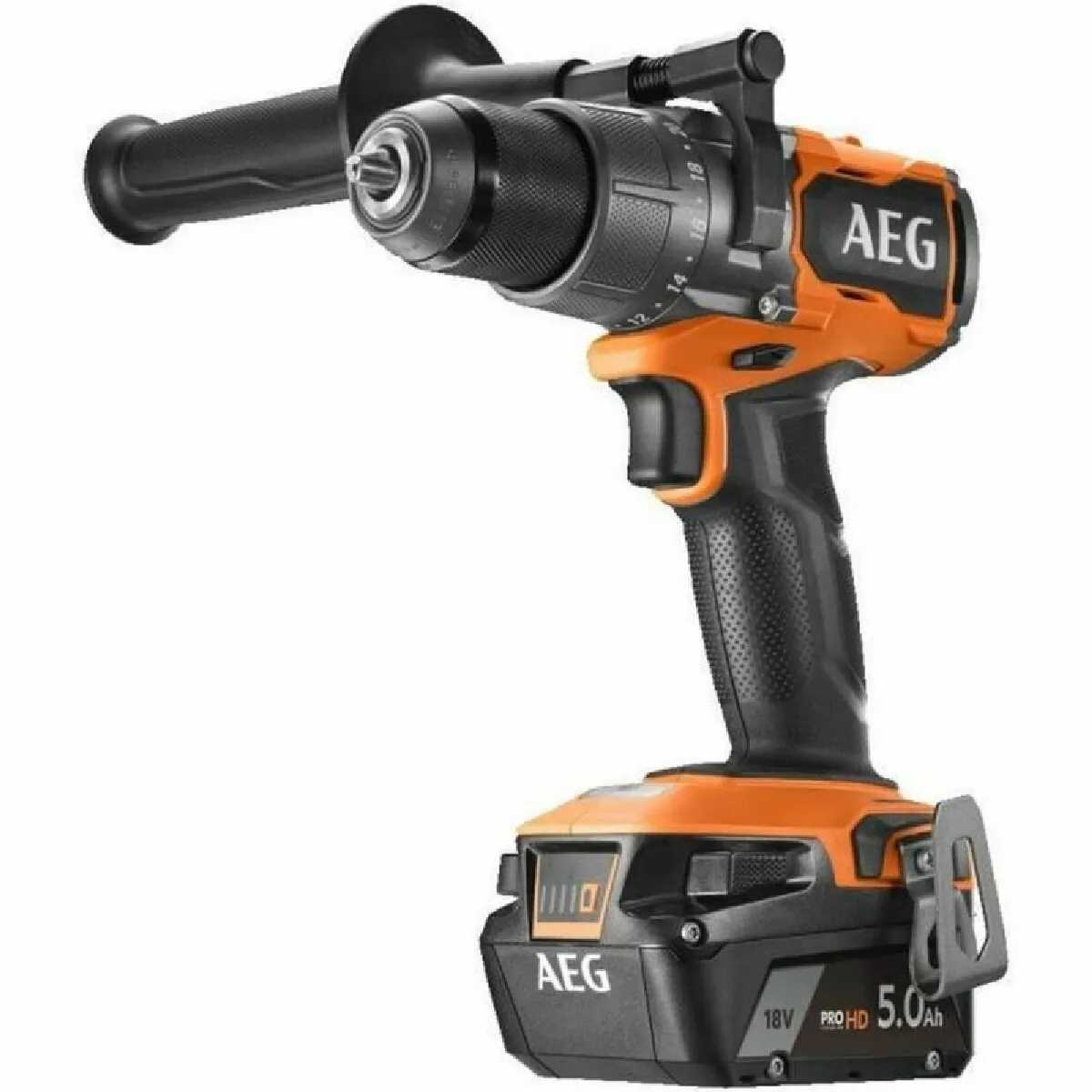 AEG Perceuse visseuse à percussion 18V BRUSHLESS 110 Nm 2 batt. Pro lithium 5 0 Ah HD chargeur en coffret BSB18C3BL - vue 2