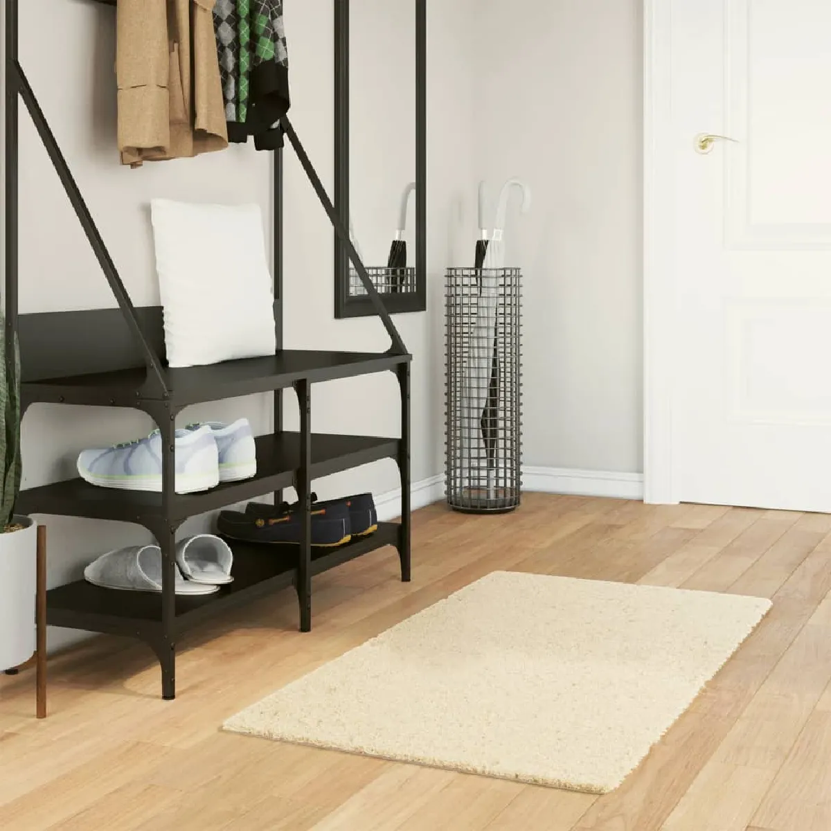 vidaXL Tapis HUARTE Crème - vue 4