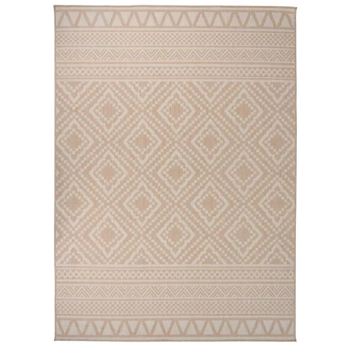Non Communiqué Brun Vidaxl Buitenkleed Met Patroon Platgeweven 200X280 Cm Bruin340868 - Image 2