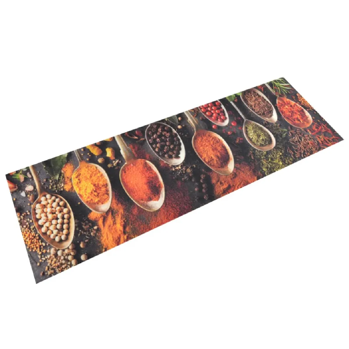 vidaXL Tapis Cuisine Cuillère Épices - 60x180 cm vidaXL Tapis Cuisine Cuillère Épices - 60x180 cm