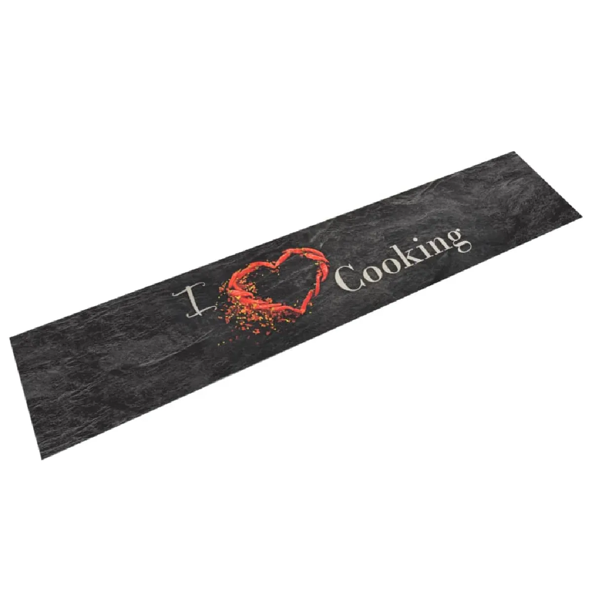 Non Communiqué Noir Vidaxl Tapis De Cuisine Lavable Impression Cuisine 60X300 Cm 136551 - Image 3
