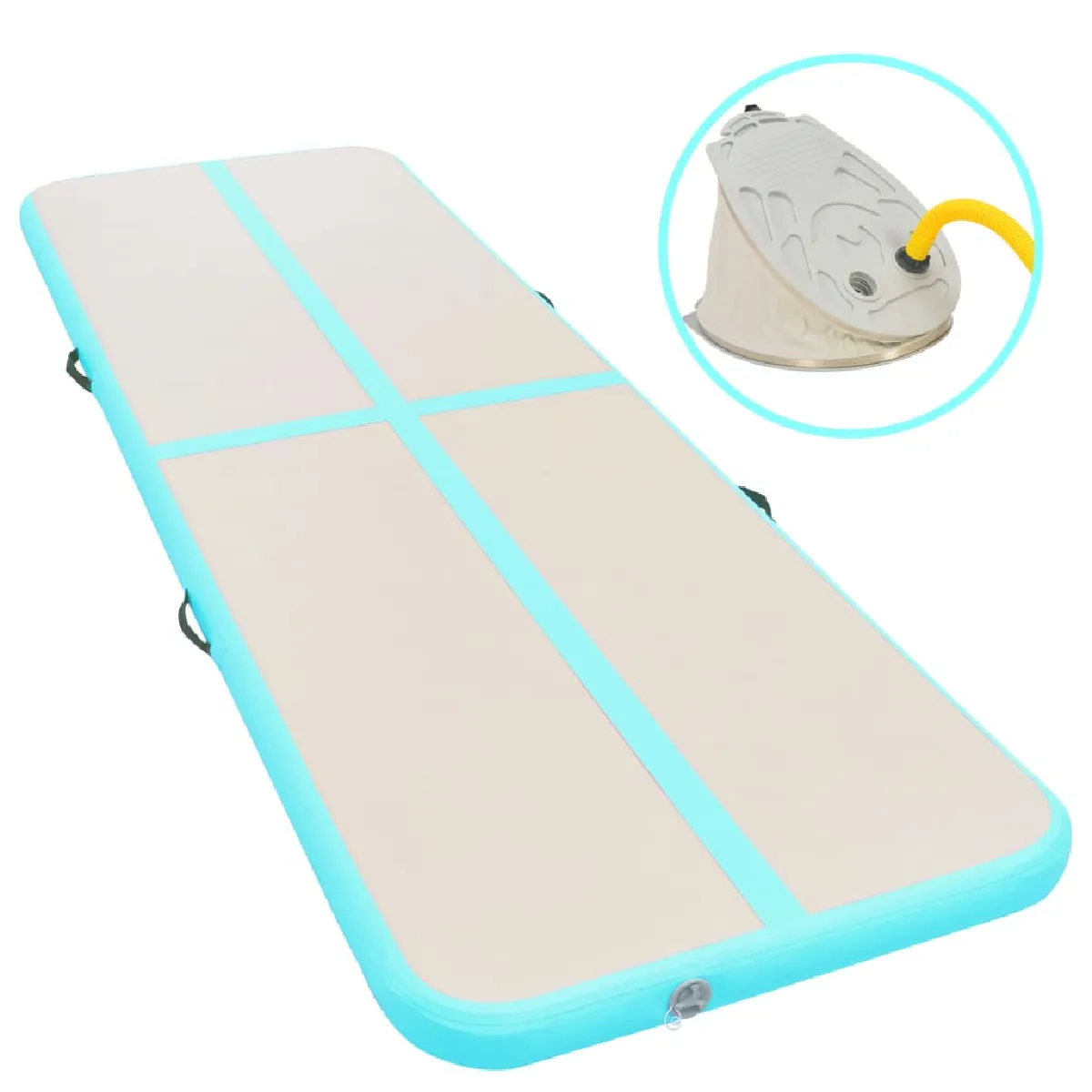 VIDAXL  Tapis Gymnastique Gonflable - Vert 400x100x10 cm