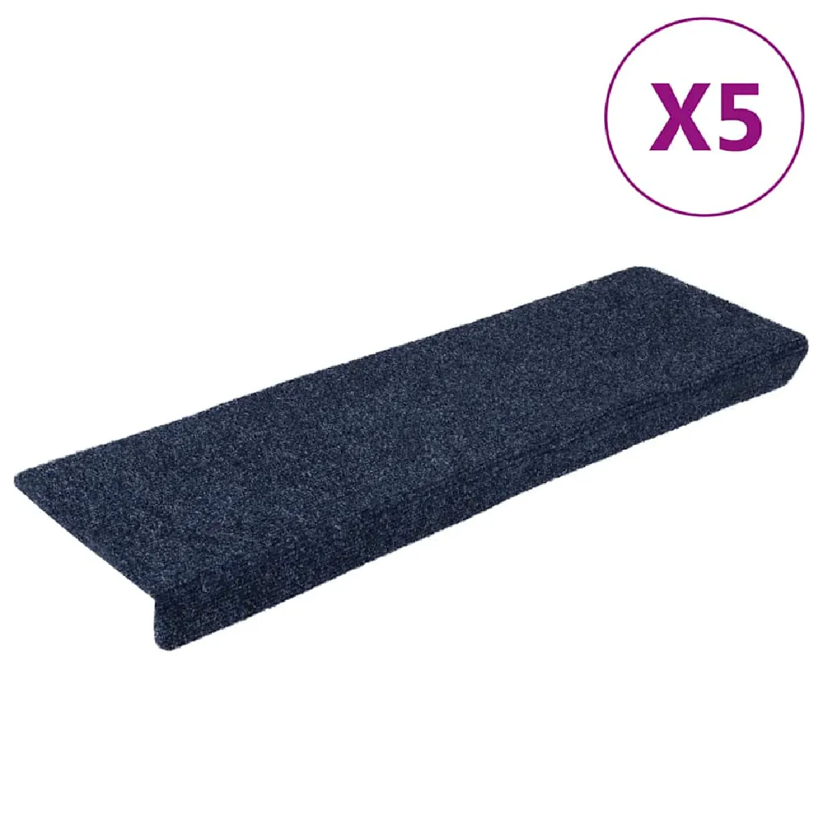 vidaXL Tapis d'Escalier 65x21x4 cm