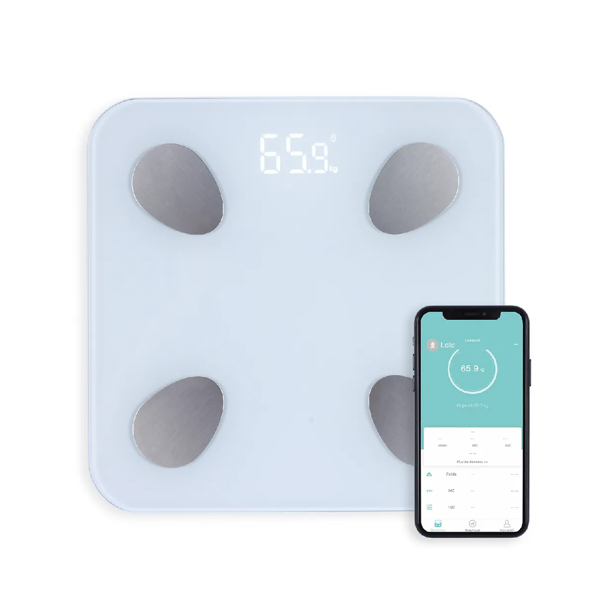 LIVOO P&egrave;se-personne connect&eacute; 180kg/100g - DOM428 - 