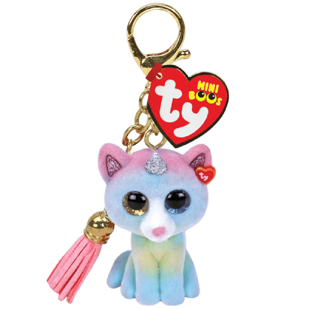 TY  Mini Boos Clip porte-cl&eacute;s chat corne