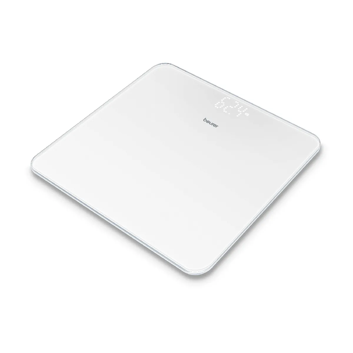 Pèse-personne en verre avec écran invisible Magic-LED Beurer GS 225 blanc