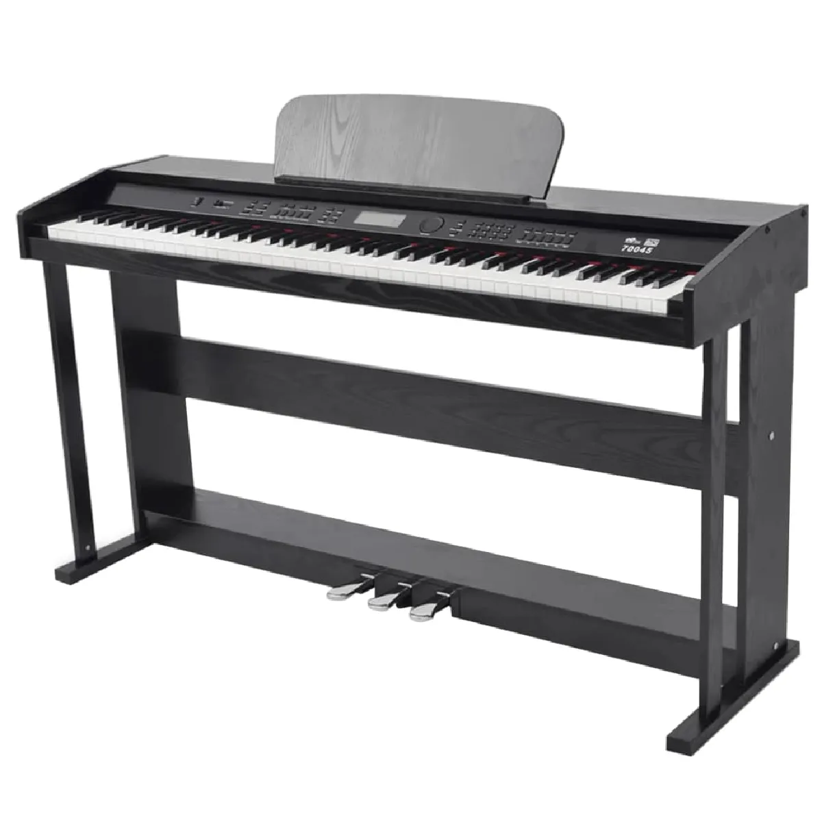 Vidaxl Noir Piano Numérique Avec Pédales 88 Touches Panneau Mélamine - Image 3