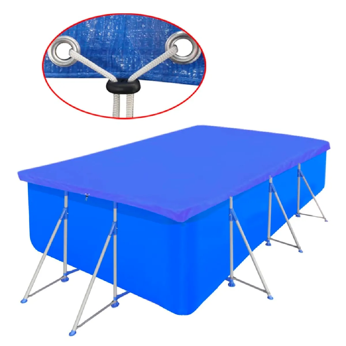 vidaXL Couverture de piscine PE 540 x 270 cm - vue 2