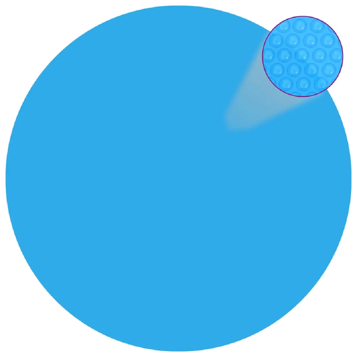 Bâche solaire à bulles pour piscine ronde de 455 cm de diamètre VIDAXL Polyéthylène - vue 2