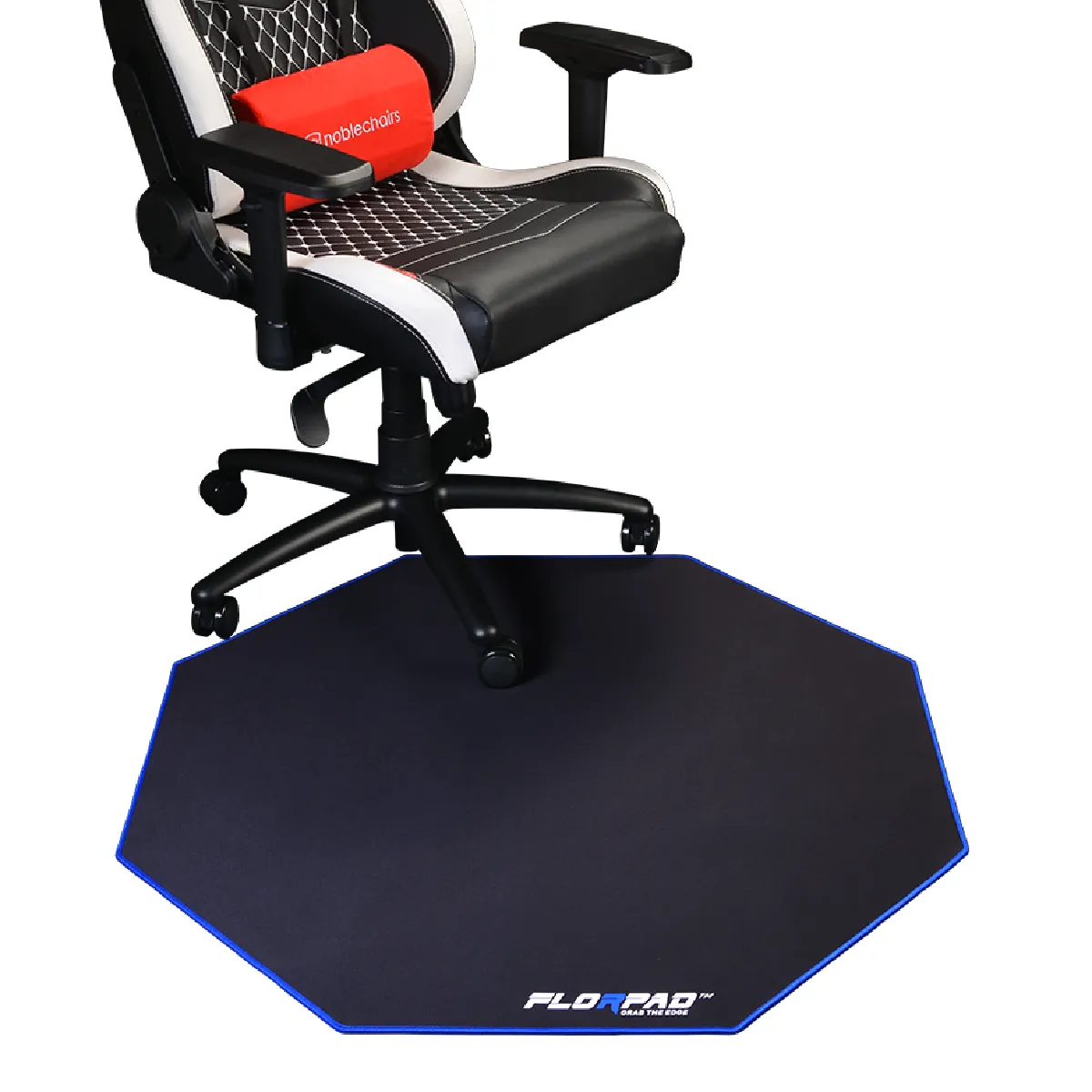 FLORPAD  Tapis de si&egrave;ge gamer - Noir et bleu