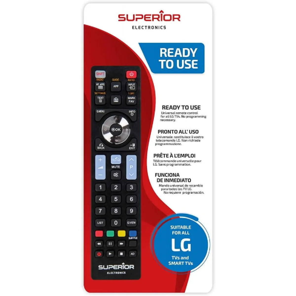 Superior Electronics Noir Superior Télécommande Tv Universelle