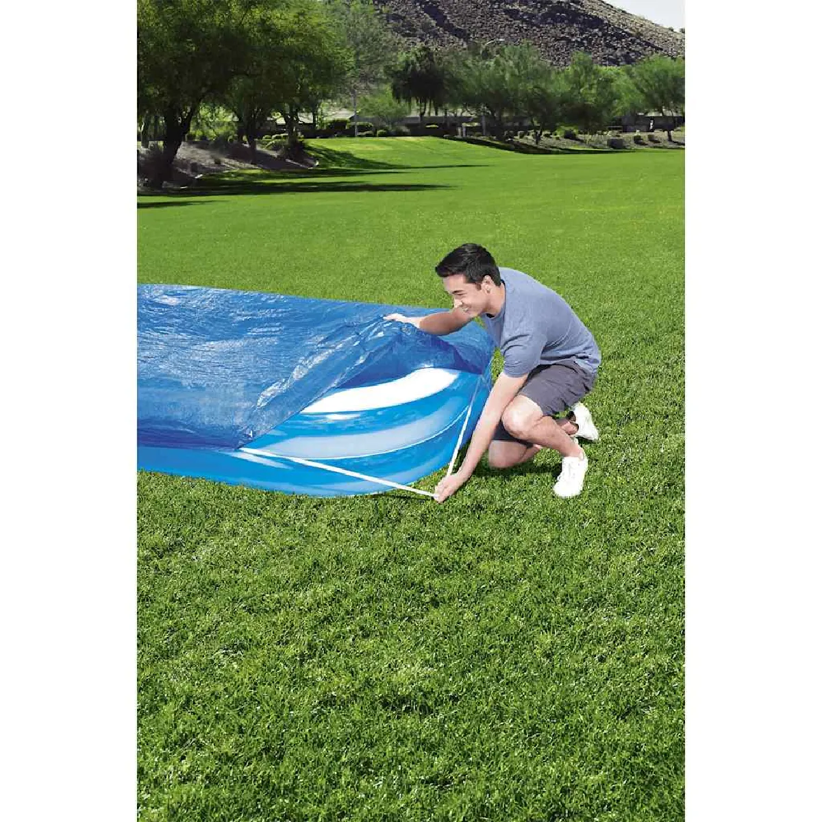 Bestway Bâche de piscine hors sol 262x175x51 cm