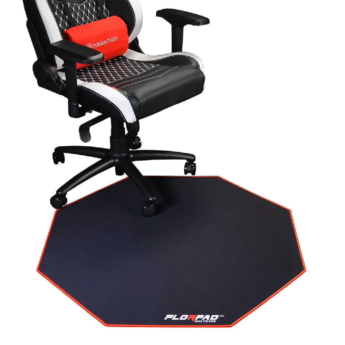 FLORPAD  Tapis de si&egrave;ge gamer - Noir et rouge