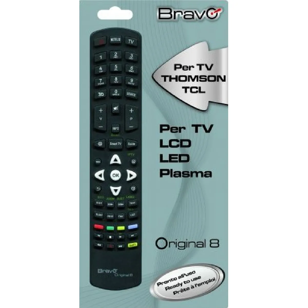 Bravo Noire Original 8 Télécommande Tv Ir