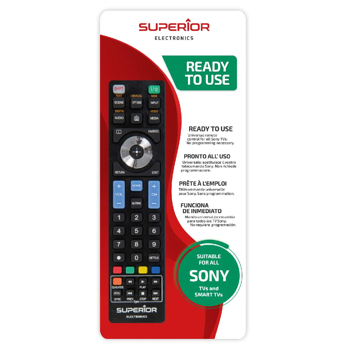 Superior Electronics Noir Superior Télécommande Universelle Sony