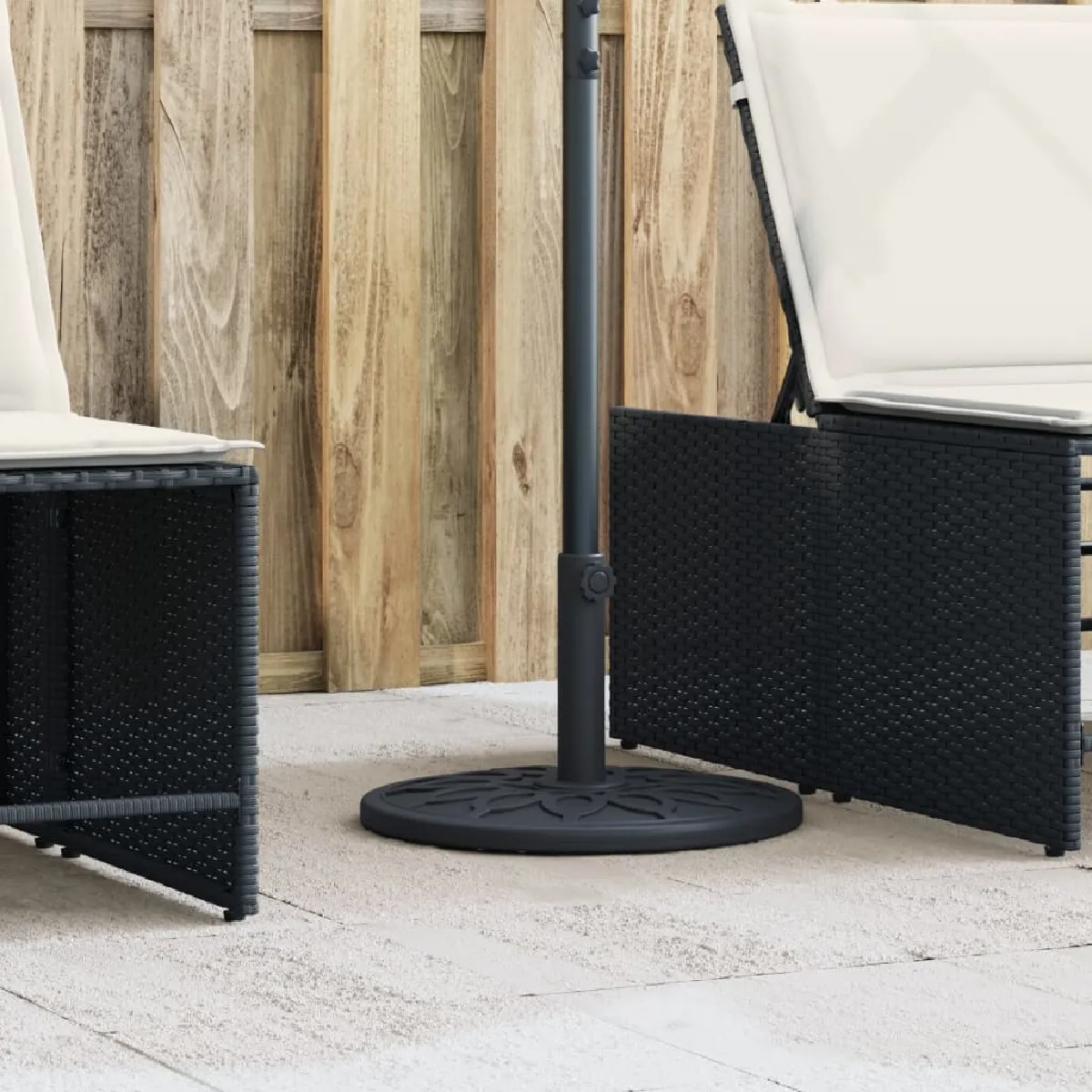 vidaXL Base parasol 12 kg - Noir
