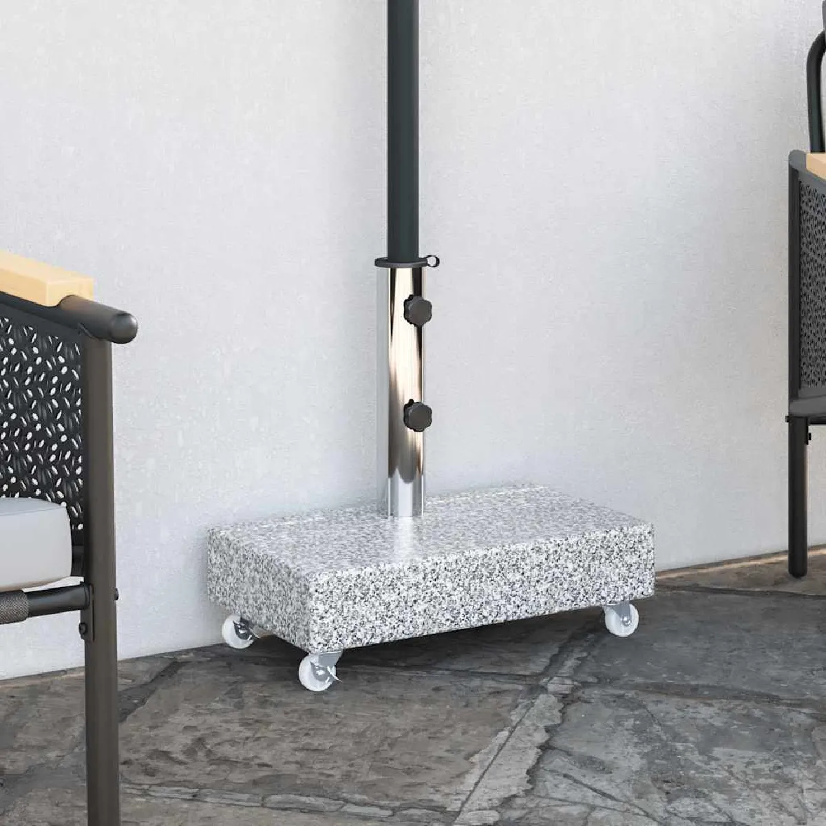 vidaXL Socle parasol granit